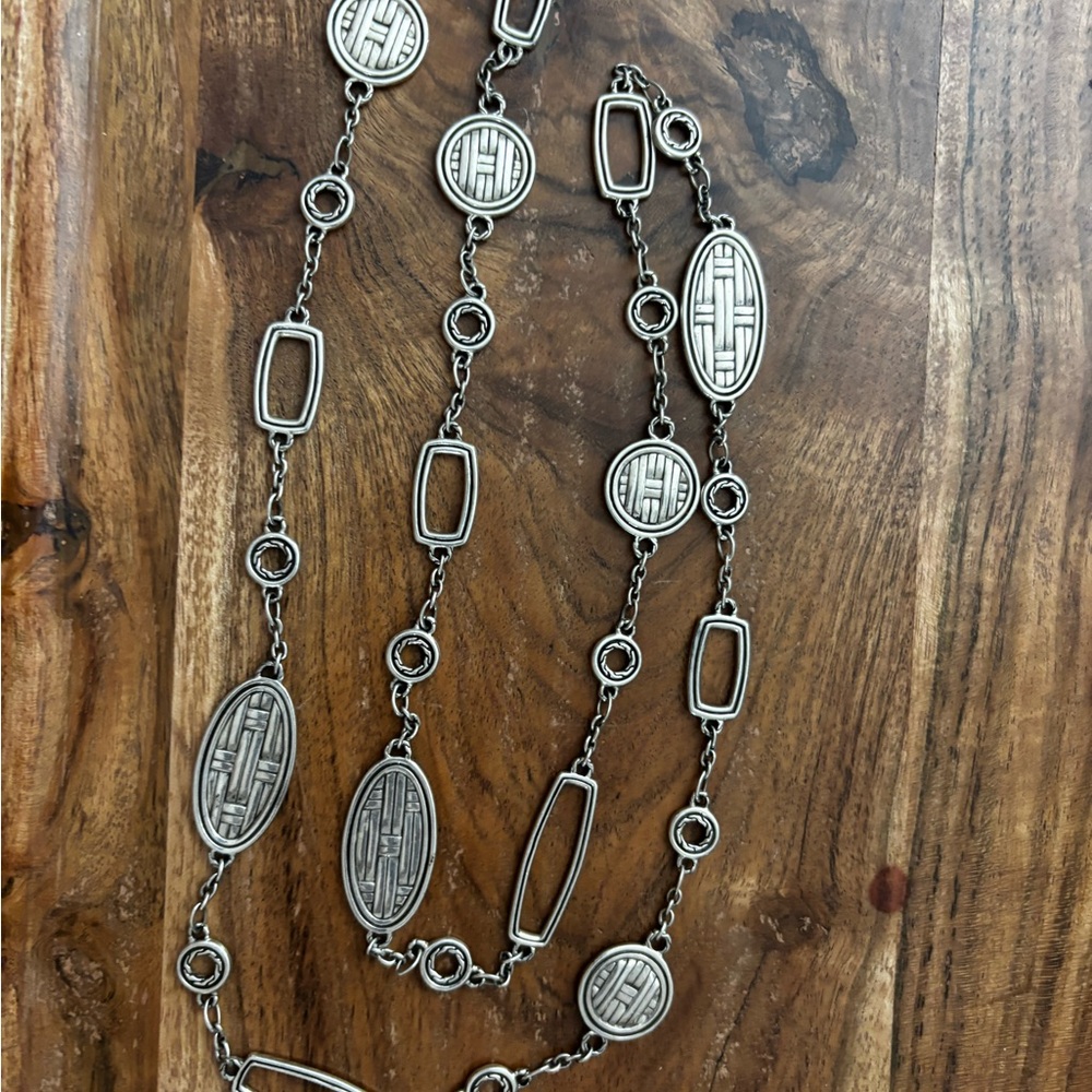 Vintage John Hardy classic Chain long weave station Necklace 36 inches rare